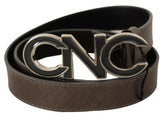Costume National Brown Letter Logo Buckle Belt -   -  Costume National.